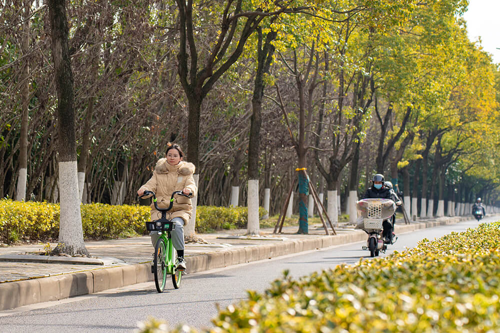 開(kāi)工首日永安行騎行量增三成 開(kāi)工首日永安行騎行量增三成